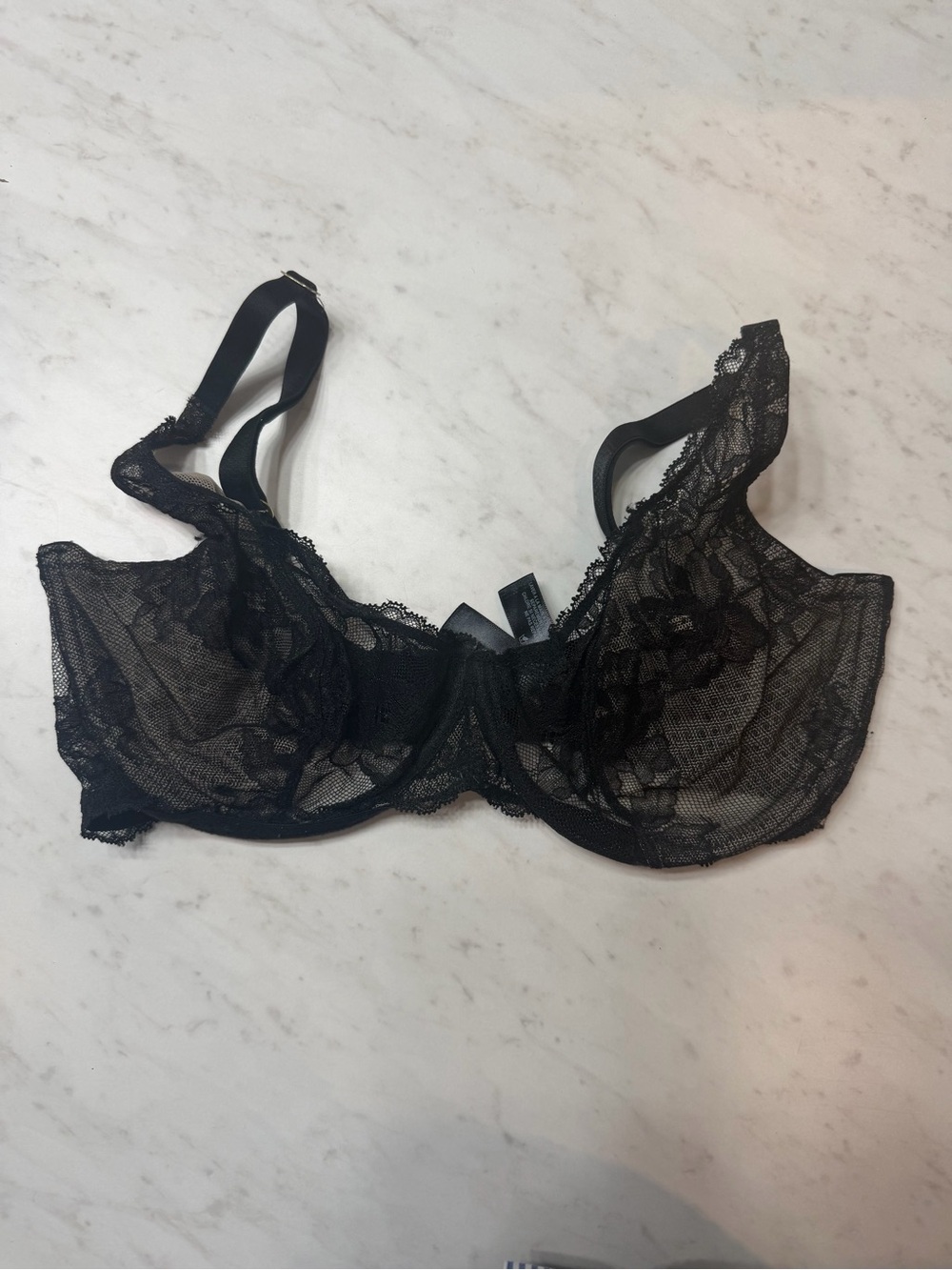 Natori Eclipse Unlined Underwire Bra 32DDD Black Cafe Lace Plunge 726254